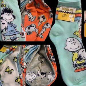 Peanuts Snoopy Charlie Brown Socks NWT 5 pair